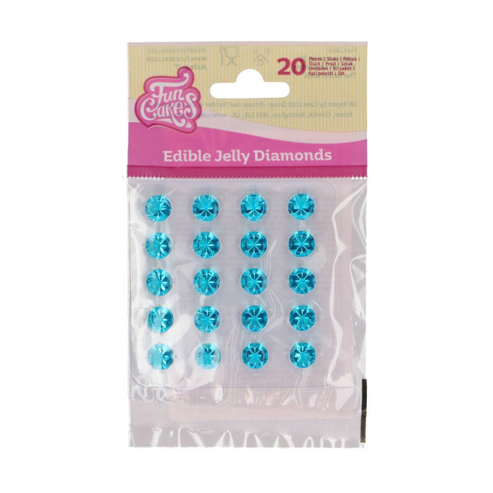 essbare Jelly Diamonds blau Funcakes