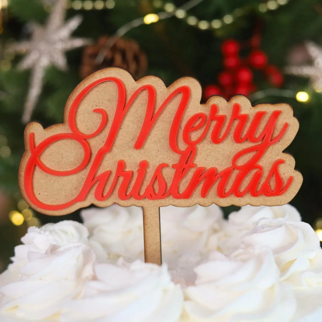Sweet Stamp Cake Topper Merry Christmas