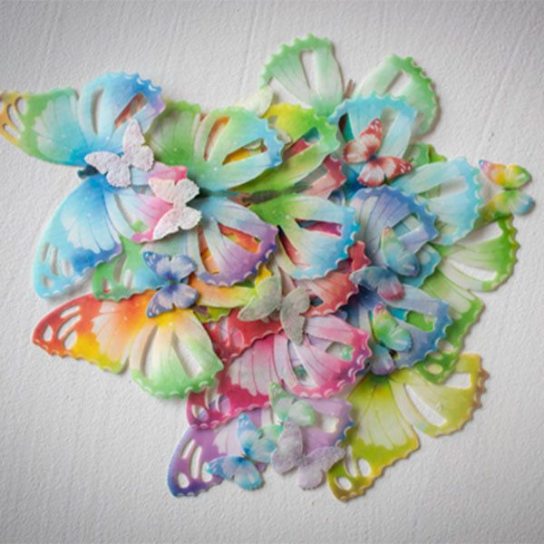 Crystal Candy Esspapier-Schmetterlinge - Colour Splash