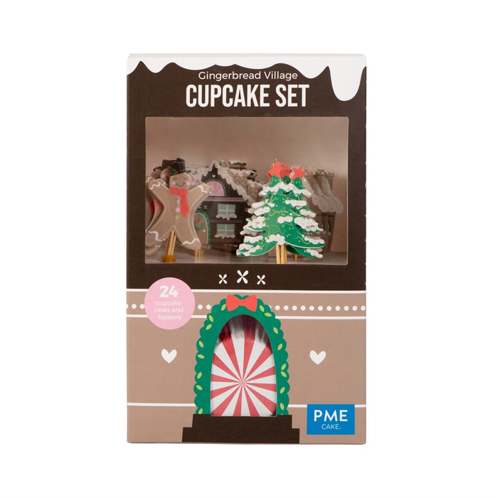 PME Cupcake Deko Set Gingerbread Village