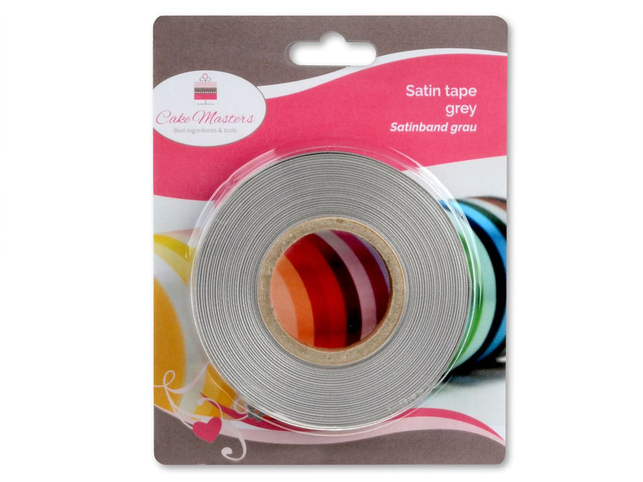 Cake-Masters Satinband Grau 14mm - 30m