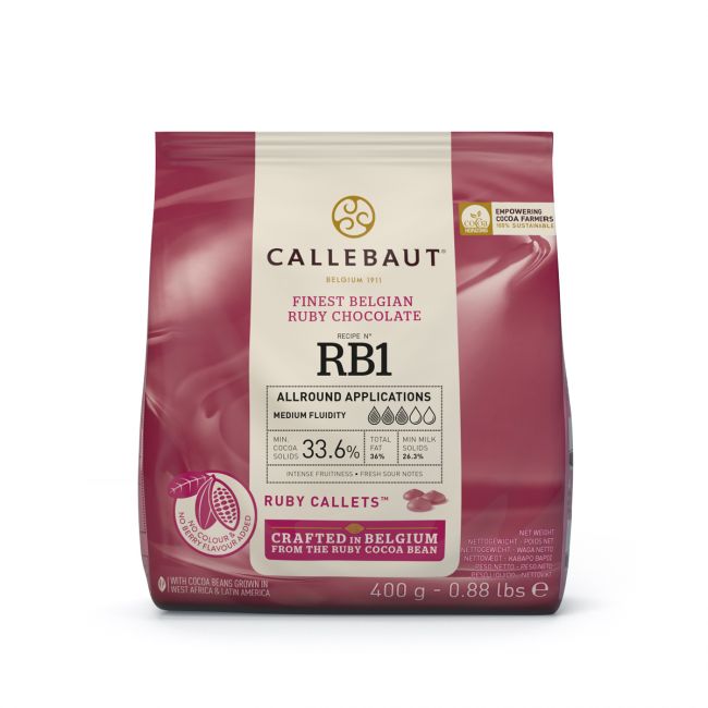 Callebaut RB1 – Schokoladen Callets Ruby 400g