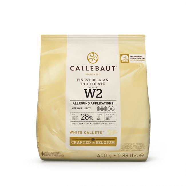 Callebaut W2 – Schokoladen Callets Weiß 400g