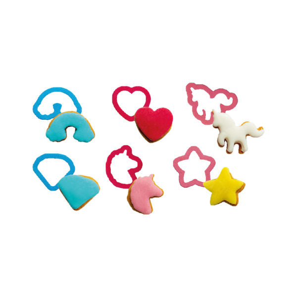 Decora Ausstecher Einhorn Unicorn Set 6 Stk.