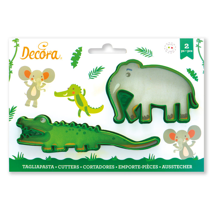 Decora Ausstecher Elefant & Krokodil 2 Stk.