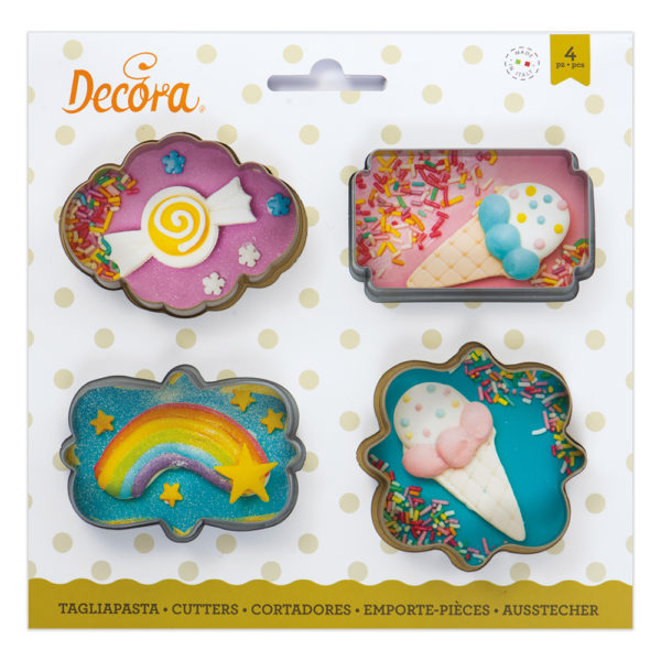 Decora Ausstecher Set Mini Plaque 4 Stk.