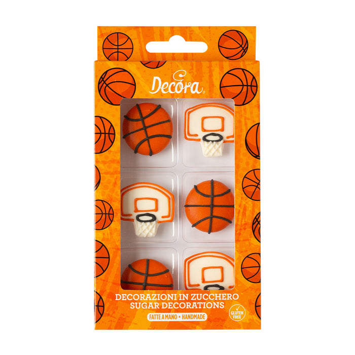 Decora Zuckerdekor Basketball 6 Stk.