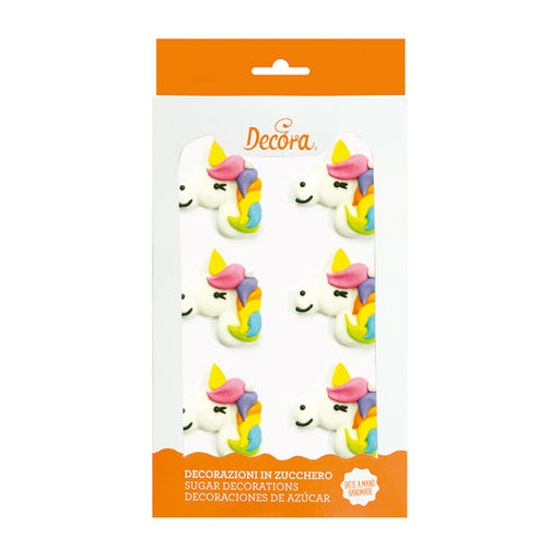 Zuckerdekor Einhorn 6er Set Decora