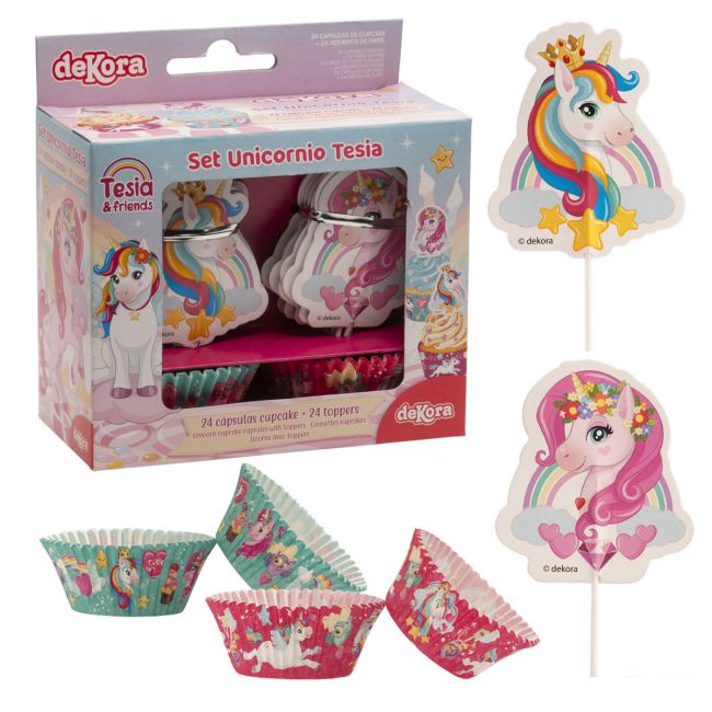 Cupcake Set Einhorn