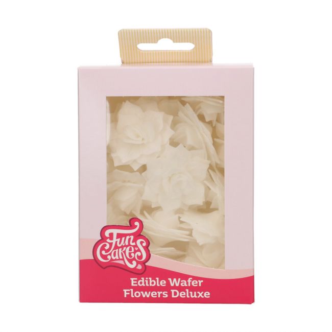 FunCakes Esspapier Rosen Rosalia Weiß 15 Stk.