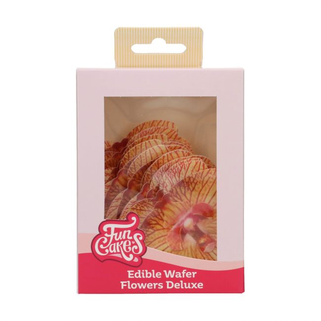 FunCakes Esspapier Blüten goldbraune Orchidee 10 Stk.
