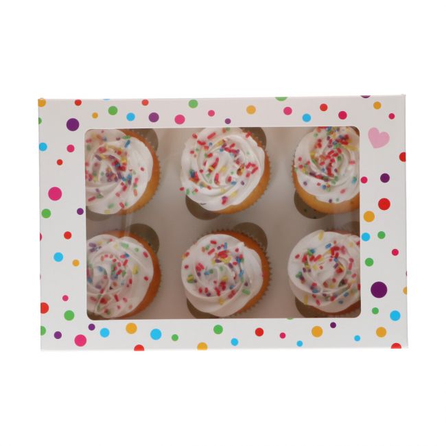 FunCakes 6 Cupcake Box 3 Stk. - Konfetti