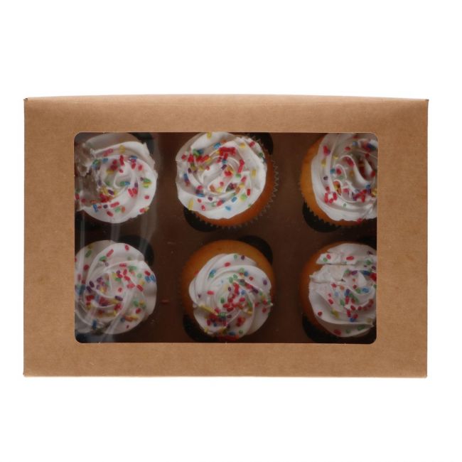 FunCakes 6 Cupcake Box 3 Stk. - Kraft
