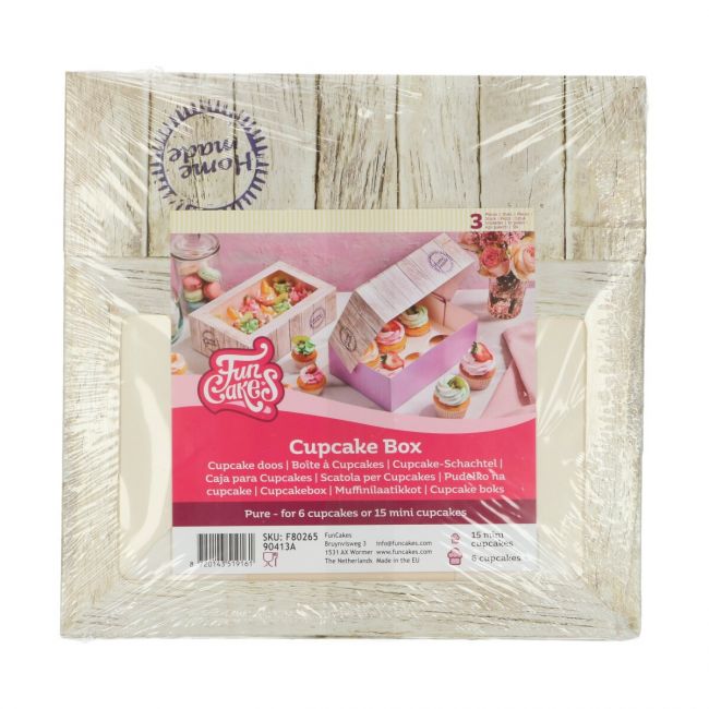 FunCakes 6er CupcakeBox Pure  verpackt zu 3Stk.