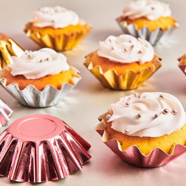 FunCakes Bloom Muffinförmchen Silber 48 Stk.