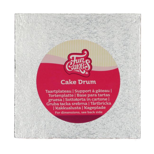 quadratisches CakeDrum 15cm silber