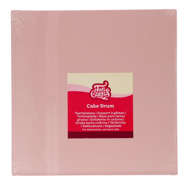 FunCakes Cake Drum Quadratisch 30cm Pastel Pink