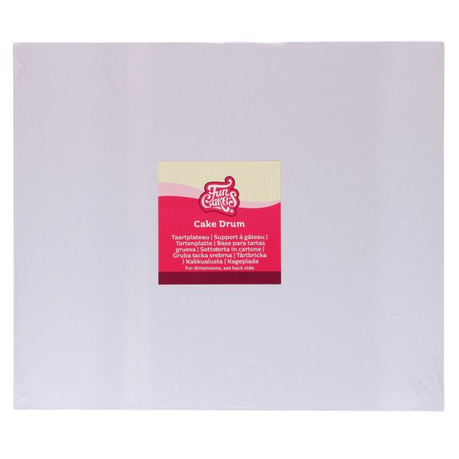 FunCakes Cake Drum Rechteckig 35 x 30cm Weiß