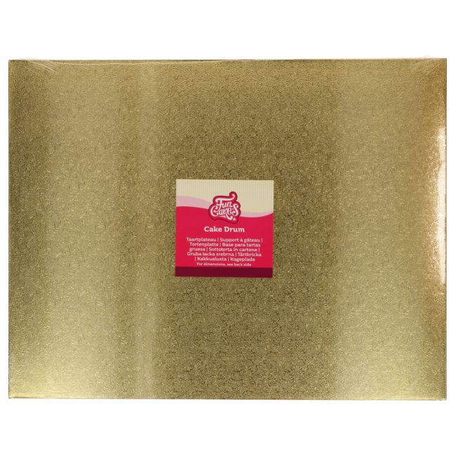 FunCakes Cake Drum Rechteckig 45 x 35cm Gold