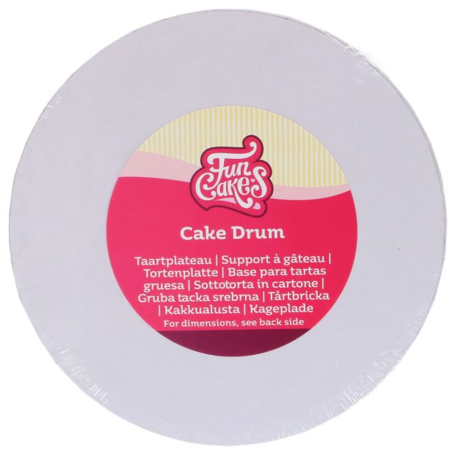FunCakes Cake Drum Rund Weiß Ø17,5cm