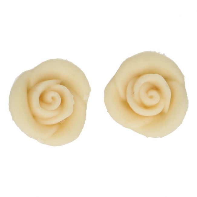 Rosen aus weissem Marzipan