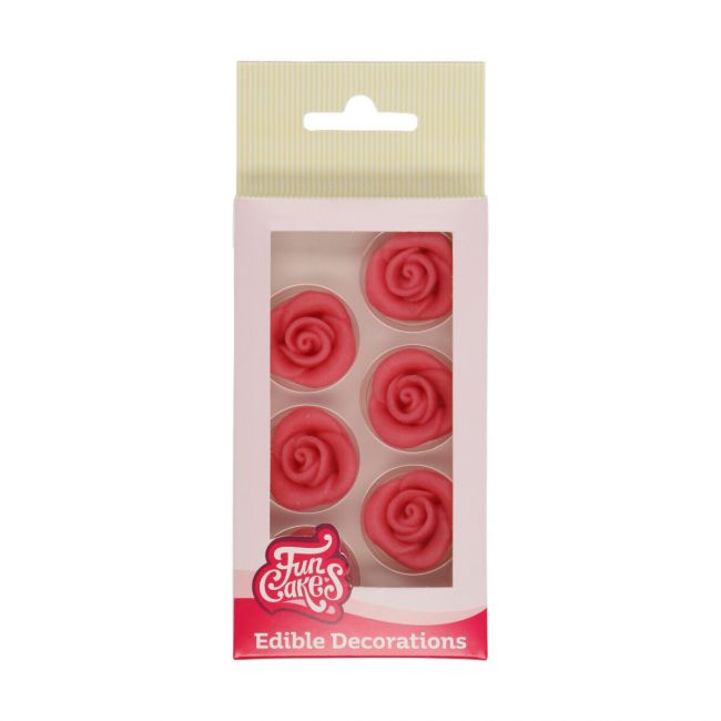 FunCakes Marzipan Rosen Rot 6 Stk.