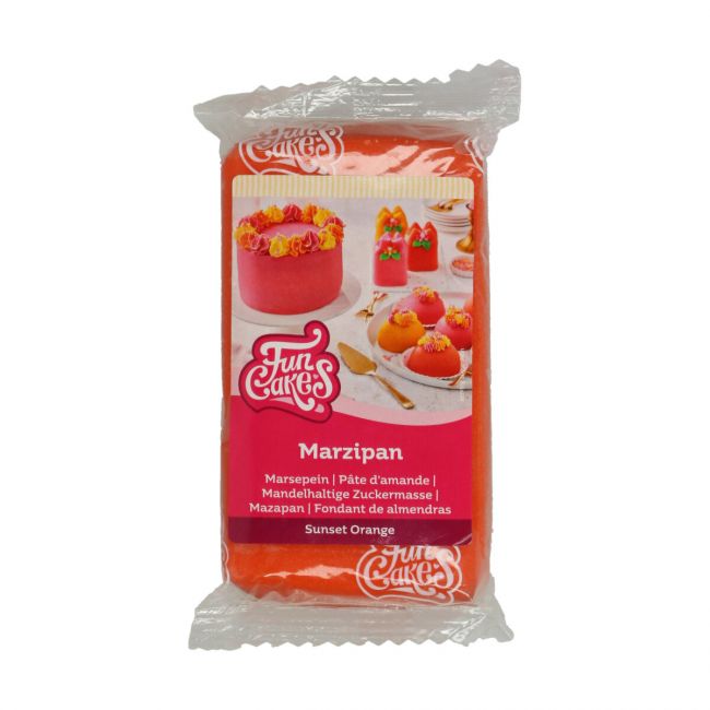 FunCakes Marzipan / Mandelhaltige Zuckermasse Sunset Orange 250g