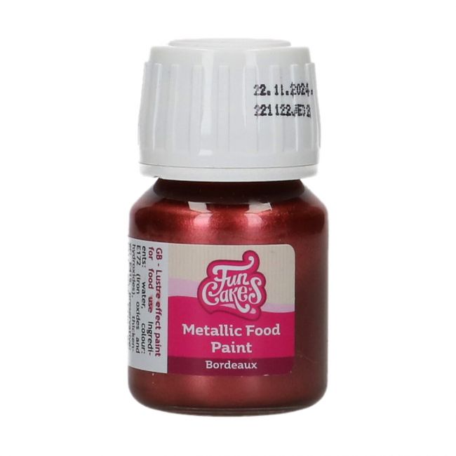 FunCakes Metallic Paint Bordeaux 30ml