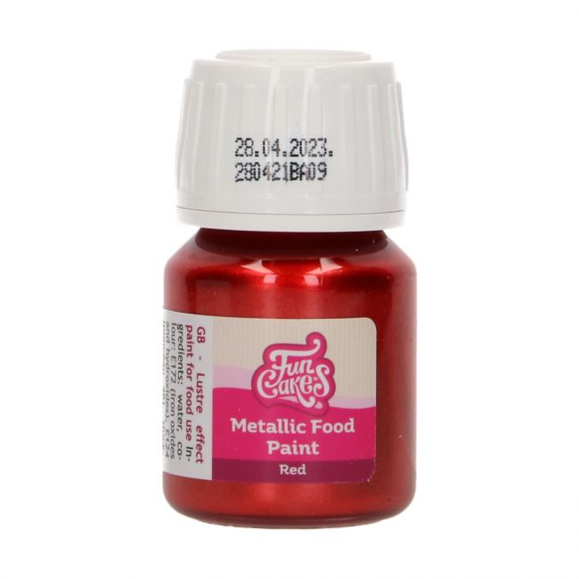 FunCakes Metallic Paint Rot 30ml