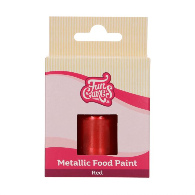FunCakes Metallic Paint Rot 30ml