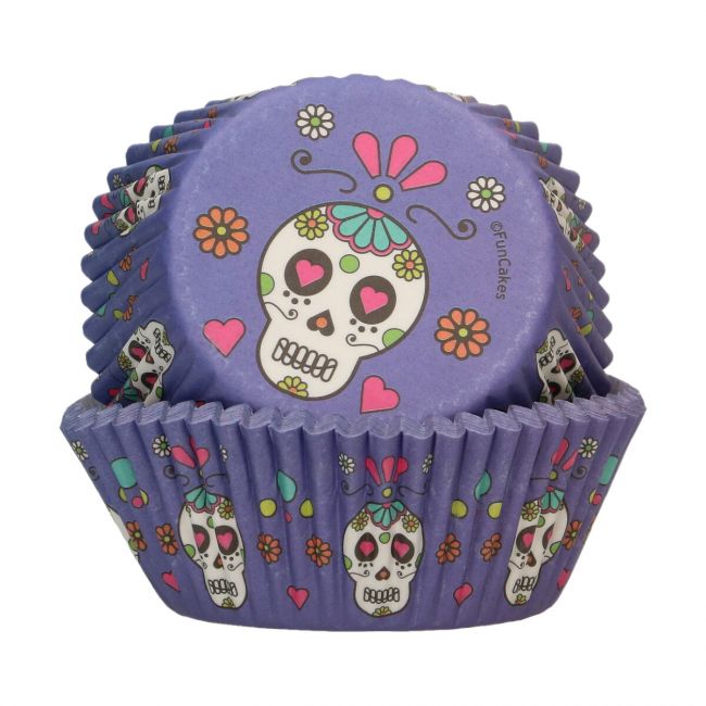 Muffinförmchen Halloween Totenkopf