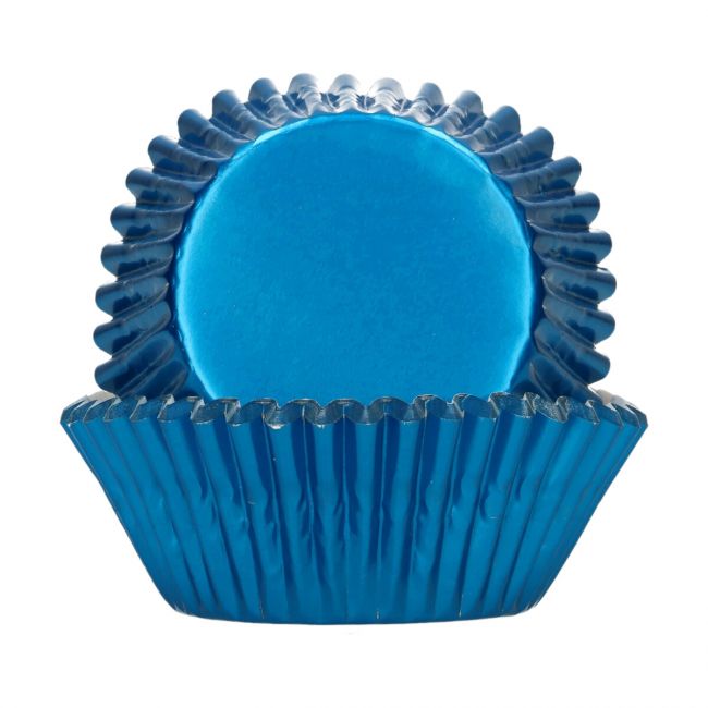 FunCakes Muffinförmchen Metallic Blau - 48 Stk.