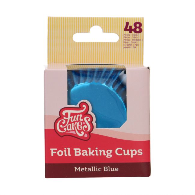 FunCakes Muffinförmchen Metallic Blau - 48 Stk.