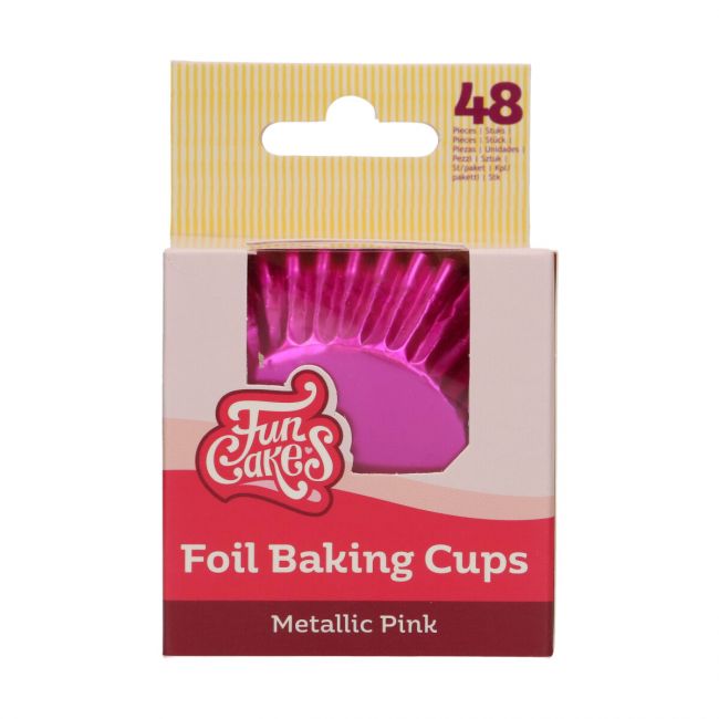 FunCakes Muffinförmchen Metallic Pink - 48 Stk.