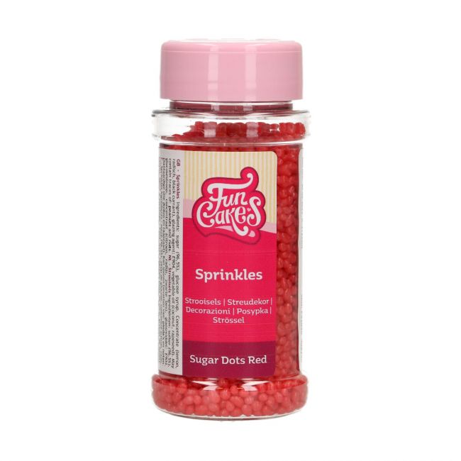 FunCakes Sugar Dots Rot 80g