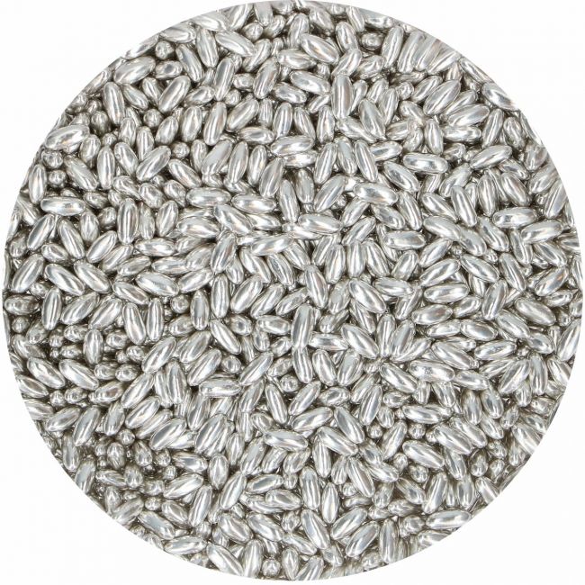 FunCakes Sugar Rice Metallic Silber 80g