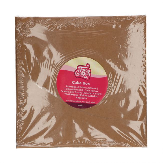 FunCakes Tortenbox Kraft - 25 x 25 x 15cm