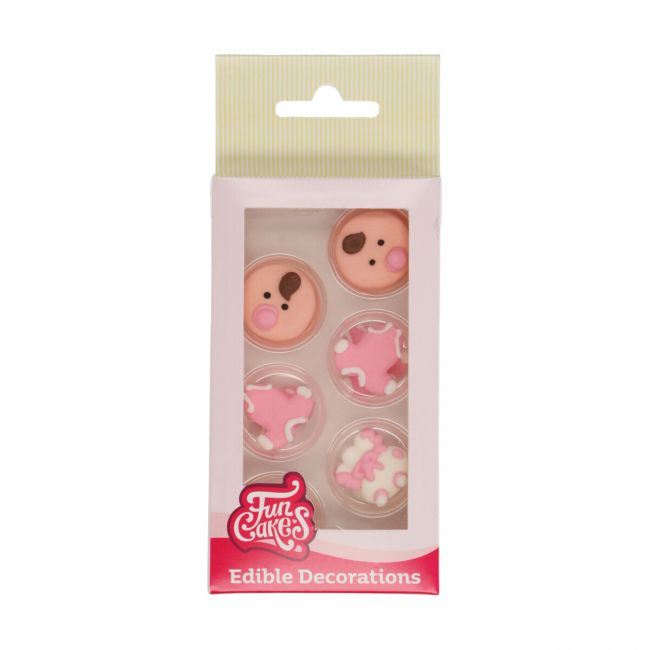 FunCakes Zuckerdekor Baby Rosa 12 Stk.