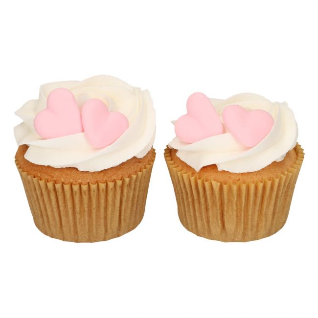 FunCakes Zuckerdekor Herzen Rosa auf Cupcake 8Stk.