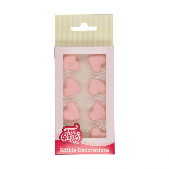 FunCakes Zuckerdekor Herzen Rosa 8er Set für cupcakes