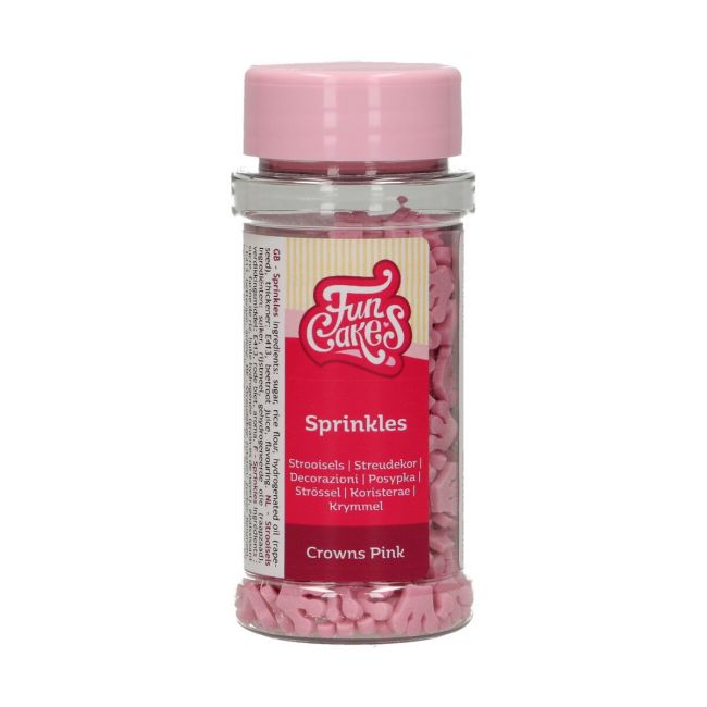 FunCakes Zuckerstreusel Kronen Rosa 45g