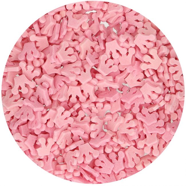 FunCakes Zuckerstreusel Kronen Rosa 45g