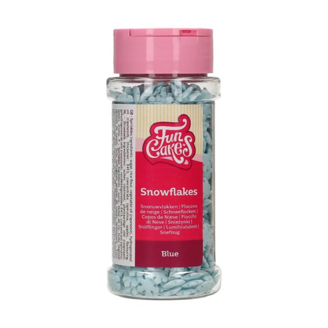 FunCakes Zuckerstreusel Schneeflocken Blau 50g