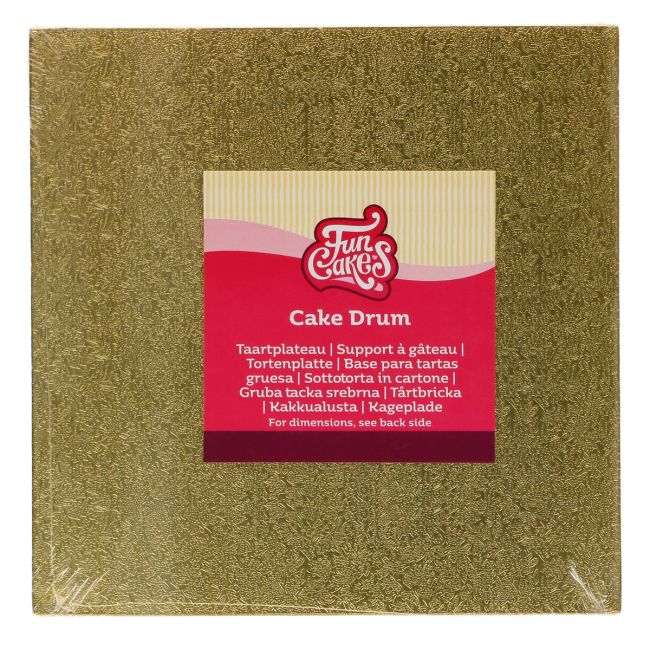 FunCakes Cake Drum Quadratisch 20 x 20cm Gold