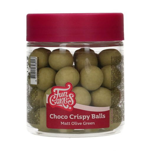 FunCakes Schoko Crispy Kugeln Olive Green 130g