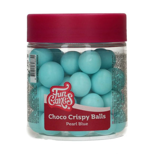 FunCakes Schoko Crispy Kugeln Pearl Blue 130g