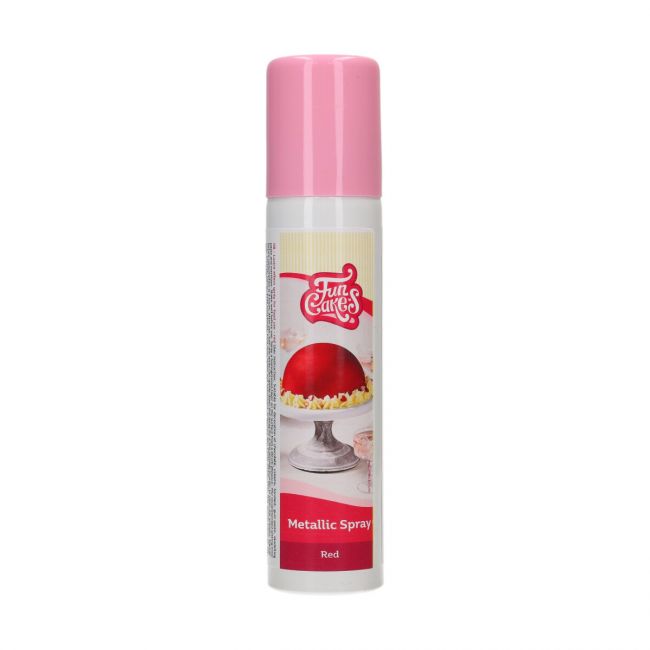 FunCakes essbares Metallic Spray Rot 100ml