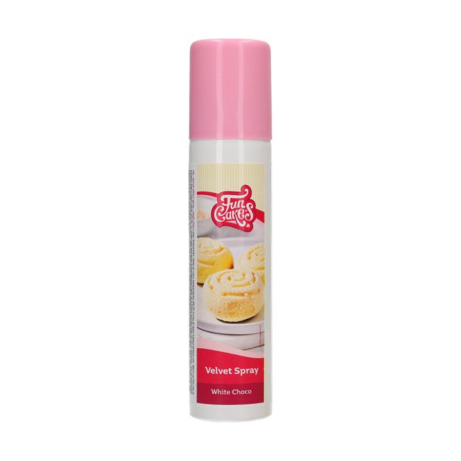 FunCakes essbares Velvet Spray Weiss Schoko 100ml