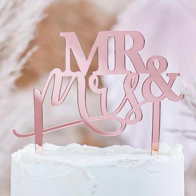 Ginger Ray Acryl Cake Topper Mr & Mrs
