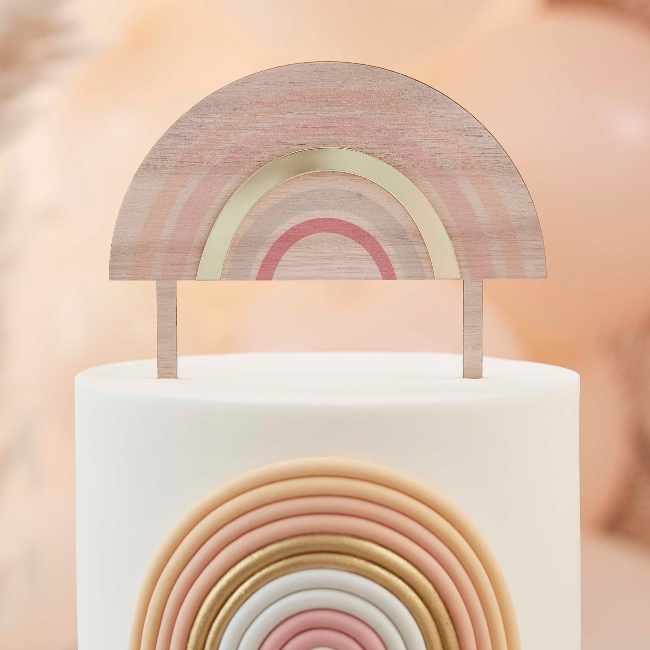 GingerRay CakeTopper Regenbogen aus Holz